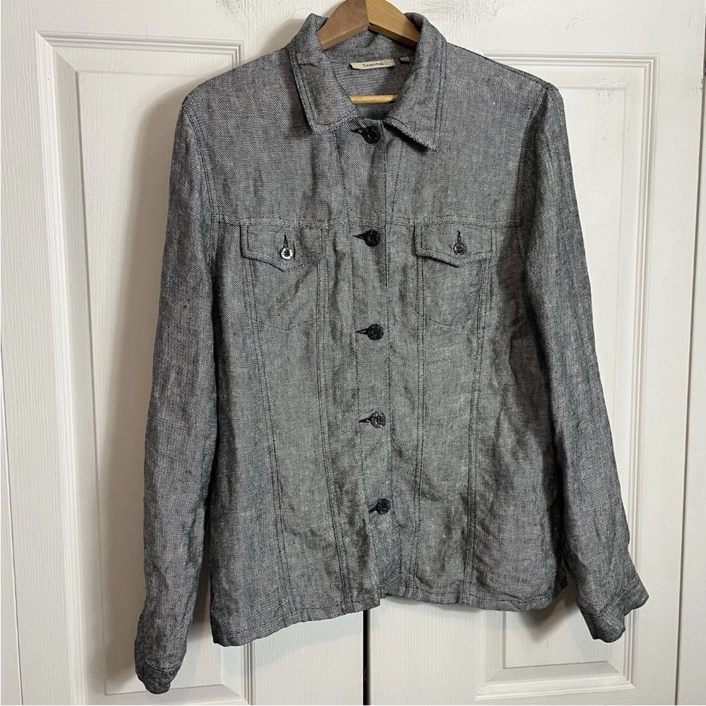 LINEN Jacket CHORE STYLE Size Large